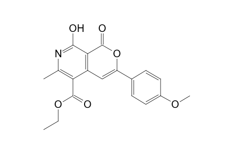 Ethyl 8-hydroxy-6-methyl-1-oxo-3-(4-methoxyphenyl)-1H-pyrano[3,4-c]pyridine-5-carboxylate