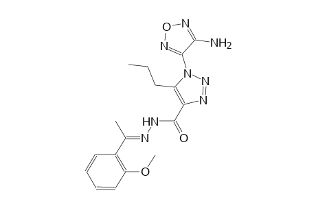 1-(4-amino-1,2,5-oxadiazol-3-yl)-N'-[(E)-1-(2-methoxyphenyl)ethylidene]-5-propyl-1H-1,2,3-triazole-4-carbohydrazide