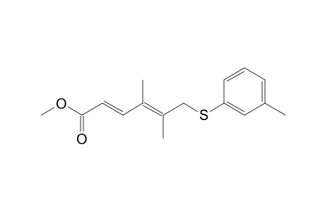 (2E,4E)-4,5-dimethyl-6-(m-tolylthio)hexa-2,4-dienoic acid methyl ester
