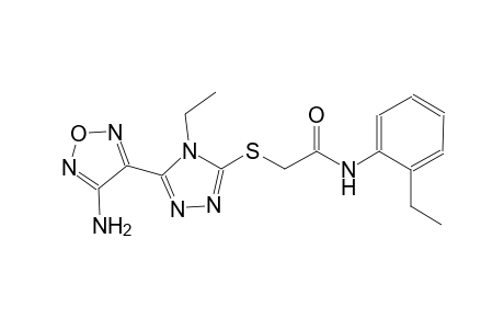 2-{[5-(4-amino-1,2,5-oxadiazol-3-yl)-4-ethyl-4H-1,2,4-triazol-3-yl]sulfanyl}-N-(2-ethylphenyl)acetamide