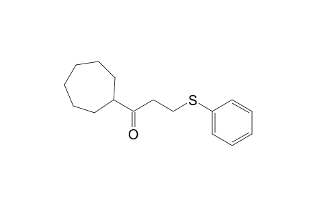 1-Propanone, 1-cycloheptyl-3-(phenylthio)-