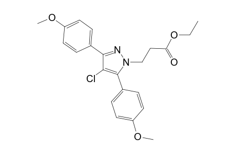 ethyl 3-[4-chloro-3,5-bis(4-methoxyphenyl)-1H-pyrazol-1-yl]propanoate