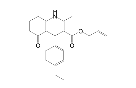 allyl 4-(4-ethylphenyl)-2-methyl-5-oxo-1,4,5,6,7,8-hexahydro-3-quinolinecarboxylate