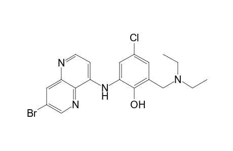 4-Chloro-2-(7'-bromo-1',5'-naphthyridin-4'-ylamino)-6-(diethylaminomethyl)phenol
