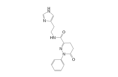 3-pyridazinecarboxamide, 1,4,5,6-tetrahydro-N-[2-(1H-imidazol-4-yl)ethyl]-6-oxo-1-phenyl-
