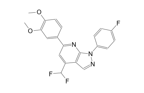 1H-pyrazolo[3,4-b]pyridine, 4-(difluoromethyl)-6-(3,4-dimethoxyphenyl)-1-(4-fluorophenyl)-