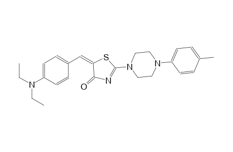 (5E)-5-[4-(diethylamino)benzylidene]-2-[4-(4-methylphenyl)-1-piperazinyl]-1,3-thiazol-4(5H)-one