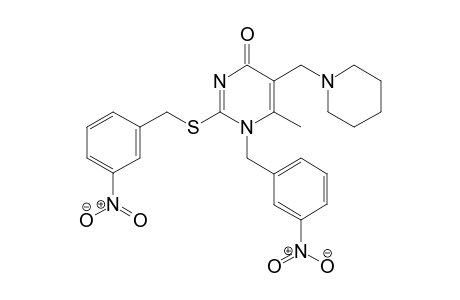 2-m-nitrobenzylthio-1-m-nitrobenzyl-5-piperidinomethyl-6-methyluracil