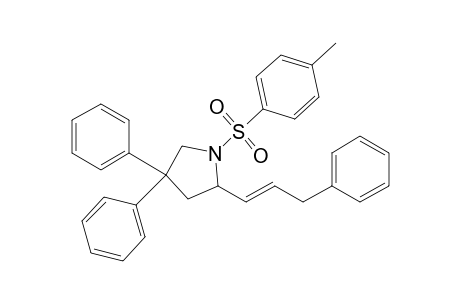 (E)-4,4-Diphenyl-2(3-phenylprop-1-yl)-1-tosylpyrrolidine