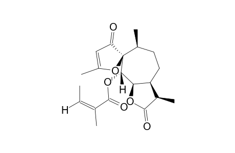 2-Butenoic acid, 2-methyl-, 3a,4,5,6,8,8a-hexahydro-3,5',6-trimethyl-2,3'-dioxospiro[7H-cyclohepta[b]furan-7,2'(3'H)-furan]-8-yl ester, [3R-[3.alpha.,3a.beta.,6.alpha.,7.alpha.,8.beta.(Z),8a.beta.]]-