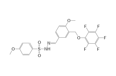 4-methoxy-N'-((E)-{4-methoxy-3-[(2,3,4,5,6-pentafluorophenoxy)methyl]phenyl}methylidene)benzenesulfonohydrazide