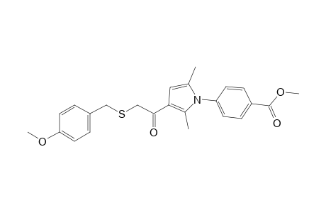 Methyl 4-(3-(2-((4-methoxybenzyl)thio)acetyl)-2,5-dimethyl-1H-pyrrol-1-yl)benzoate