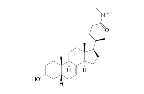 Chol-7-en-24-amide, 3-hydroxy-N,N-dimethyl-, (3.alpha.,5.beta.)-
