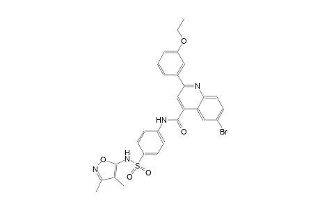 6-bromo-N-(4-{[(3,4-dimethyl-5-isoxazolyl)amino]sulfonyl}phenyl)-2-(3-ethoxyphenyl)-4-quinolinecarboxamide