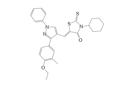 (5Z)-3-cyclohexyl-5-{[3-(4-ethoxy-3-methylphenyl)-1-phenyl-1H-pyrazol-4-yl]methylene}-2-thioxo-1,3-thiazolidin-4-one