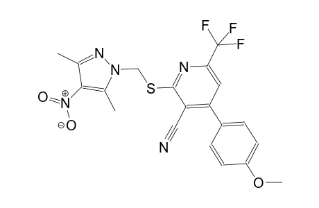 2-{[(3,5-dimethyl-4-nitro-1H-pyrazol-1-yl)methyl]sulfanyl}-4-(4-methoxyphenyl)-6-(trifluoromethyl)nicotinonitrile