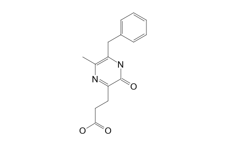 3-CARBOXYETHYL-5-METHYL-6-BENZYL-2-(1-H)-PYRAZINONE