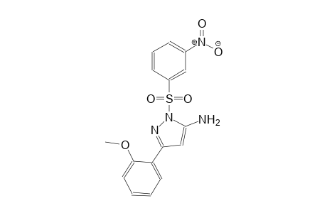 1H-pyrazol-5-amine, 3-(2-methoxyphenyl)-1-[(3-nitrophenyl)sulfonyl]-