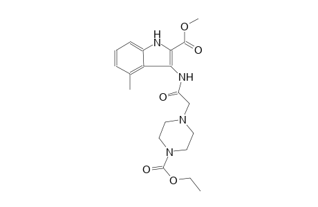 methyl 3-({[4-(ethoxycarbonyl)-1-piperazinyl]acetyl}amino)-4-methyl-1H-indole-2-carboxylate