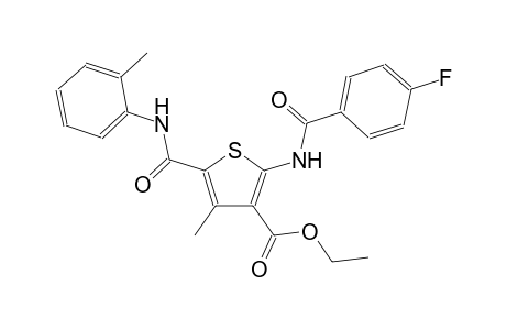 ethyl 2-[(4-fluorobenzoyl)amino]-4-methyl-5-(2-toluidinocarbonyl)-3-thiophenecarboxylate