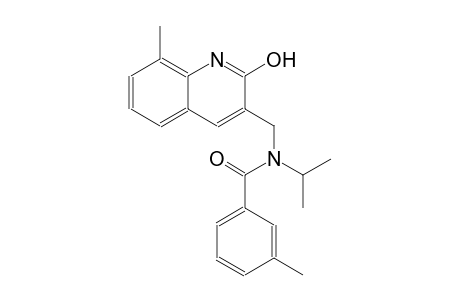 N-[(2-hydroxy-8-methyl-3-quinolinyl)methyl]-N-isopropyl-3-methylbenzamide
