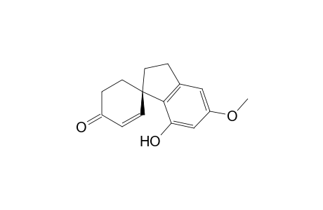Spiro[2-cyclohexene-1,1'-[1H]inden]-4-one, 2',3'-dihydro-7'-hydroxy-5'-methoxy-, (S)-