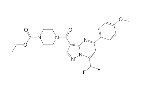 ethyl 4-{[7-(difluoromethyl)-5-(4-methoxyphenyl)pyrazolo[1,5-a]pyrimidin-3-yl]carbonyl}-1-piperazinecarboxylate