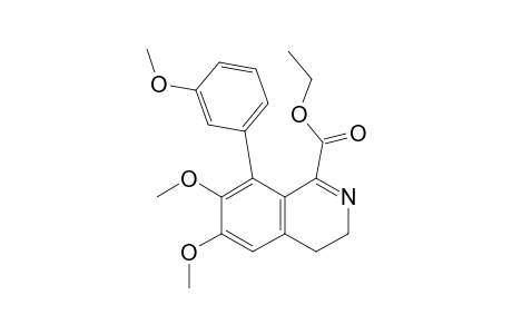 Ethyl 6,7-dimethoxy-8-(m-methoxyphenyl)-3,4-dihydro-1-isoquinolinecarboxylate