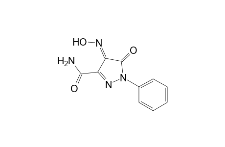 1H-Pyrazole-3-carboxamide, 4,5-dihydro-4-(hydroxyimino)-5-oxo-1-phenyl-