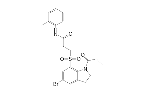 propanamide, 3-[[5-bromo-2,3-dihydro-1-(1-oxopropyl)-1H-indol-7-yl]sulfonyl]-N-(2-methylphenyl)-