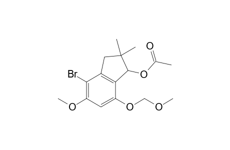 4-Bromo-5-methoxy-7-(methoxymethoxy)-2,2-dimethyl-2,3-dihydro-1H-inden-1-yl acetate