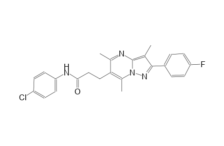 pyrazolo[1,5-a]pyrimidine-6-propanamide, N-(4-chlorophenyl)-2-(4-fluorophenyl)-3,5,7-trimethyl-