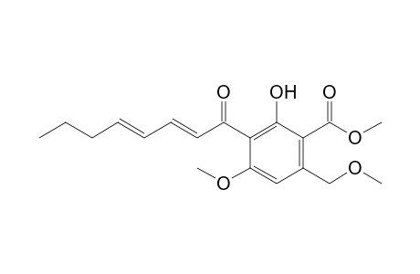 Methyl 2-hydroxy-6-(methoxymethyl)-3-(octa-2',4'-dienoyl)-4-methoxybenzoate