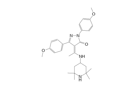3H-pyrazol-3-one, 2,4-dihydro-2,5-bis(4-methoxyphenyl)-4-[1-[(2,2,6,6-tetramethyl-4-piperidinyl)amino]ethylidene]-, (4Z)-