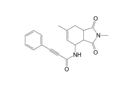 N-(2,3,3a,4,7,7a-Hexahydro-2,6-dimethyl-1,3-dioxo-1H-isoindol-4-yl)-3-phenylpropiolamide