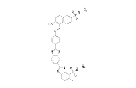 [2,6'-Bibenzothiazole]-7-sulfonic acid, 2'-[4-[(2-hydroxy-6-sulfo-1-naphthalenyl)azo]phenyl]-6-methyl-, disodium salt