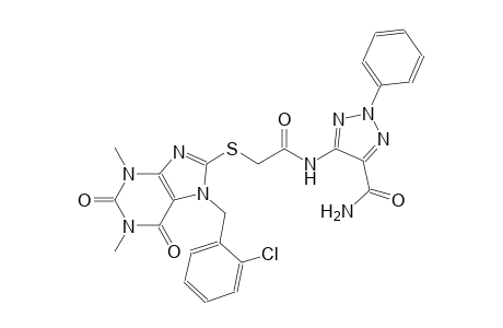 5-[({[7-(2-chlorobenzyl)-1,3-dimethyl-2,6-dioxo-2,3,6,7-tetrahydro-1H-purin-8-yl]sulfanyl}acetyl)amino]-2-phenyl-2H-1,2,3-triazole-4-carboxamide