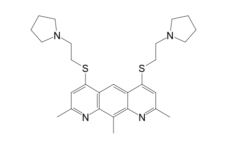 4,6-BIS-[(PYRROLIDINOETHYL)-THIO]-2,8,10-TRIMETHYLPYRIDO-[3,2-G]-QUINOLINE