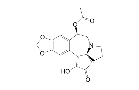 (3aS *,9-beta)-(f)-9-Acetoxy-5,6,8,9-tetrahydro-1-hydroxy-4H-cyclopenta[a][1,3]dioxolo(4,5-h]pyrrolo(2,1-b][3]benzazepin-2(3H)-one