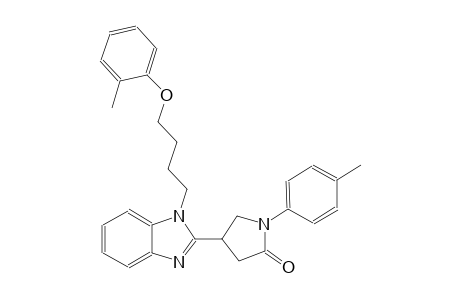 4-{1-[4-(2-methylphenoxy)butyl]-1H-benzimidazol-2-yl}-1-(4-methylphenyl)-2-pyrrolidinone