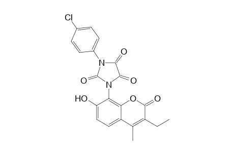 3-(4-Chlorophenyl)-1-(3-ethyl-7-hydroxy-4-methyl-2-oxo- 2H-1-benzopyran-8-yl)imidazolidin-2,4,5-trione