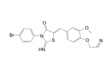 2-[4-[(Z)-[2-azanylidene-3-(4-bromophenyl)-4-oxidanylidene-1,3-thiazolidin-5-ylidene]methyl]-2-methoxy-phenoxy]ethanenitrile