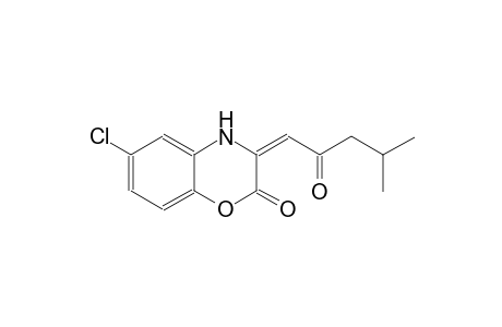 (3E)-6-chloro-3-(4-methyl-2-oxopentylidene)-3,4-dihydro-2H-1,4-benzoxazin-2-one