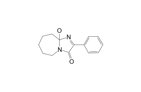 2-PHENYL-9A-HYDROXY-5H-3-OXO-3,6,7,8,9,9A-HEXAHYDROIMIDAZO-[1,2-A]-AZEPINE-5H-3-OXO-2,3,6,7,8,9-8C