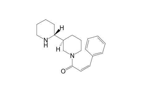 cis-1-(2R,3'S)-[2,3']Bipiperidinyl-1'-yl-3-phenylpropenone [(+)-Astrophylline]