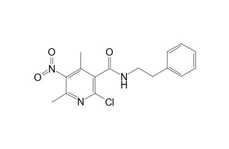 2-Chloro-4,6-dimethyl-5-nitro-N-(2-phenylethyl)pyridine-3-carboxamide