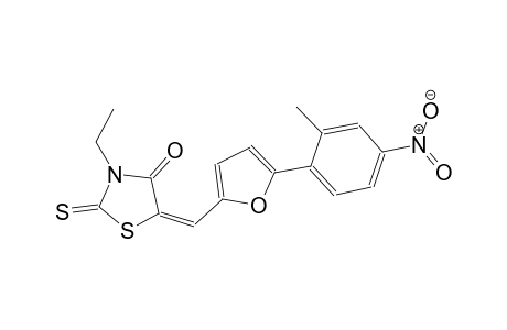(5E)-3-ethyl-5-{[5-(2-methyl-4-nitrophenyl)-2-furyl]methylene}-2-thioxo-1,3-thiazolidin-4-one