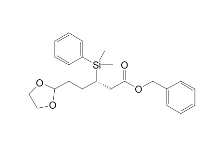 benzyl (3S)-3-[dimethyl(phenyl)silyl]-5-(1,3-dioxolan-2-yl)pentanoate