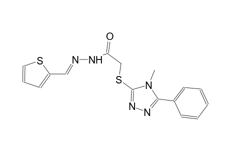 2-[(4-methyl-5-phenyl-4H-1,2,4-triazol-3-yl)sulfanyl]-N'-[(E)-2-thienylmethylidene]acetohydrazide