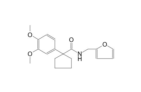 1-(3,4-dimethoxyphenyl)-N-(2-furylmethyl)cyclopentanecarboxamide